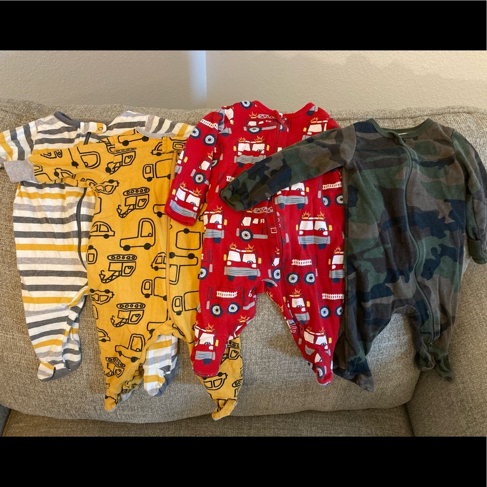 Infant footie pajama bundle - 0-3 months